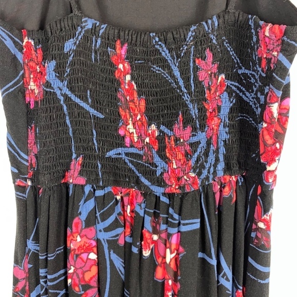 Band of Gypsies Floral Black Sleeveless Summer Romper, size Large EUC - Picture 5 of 6